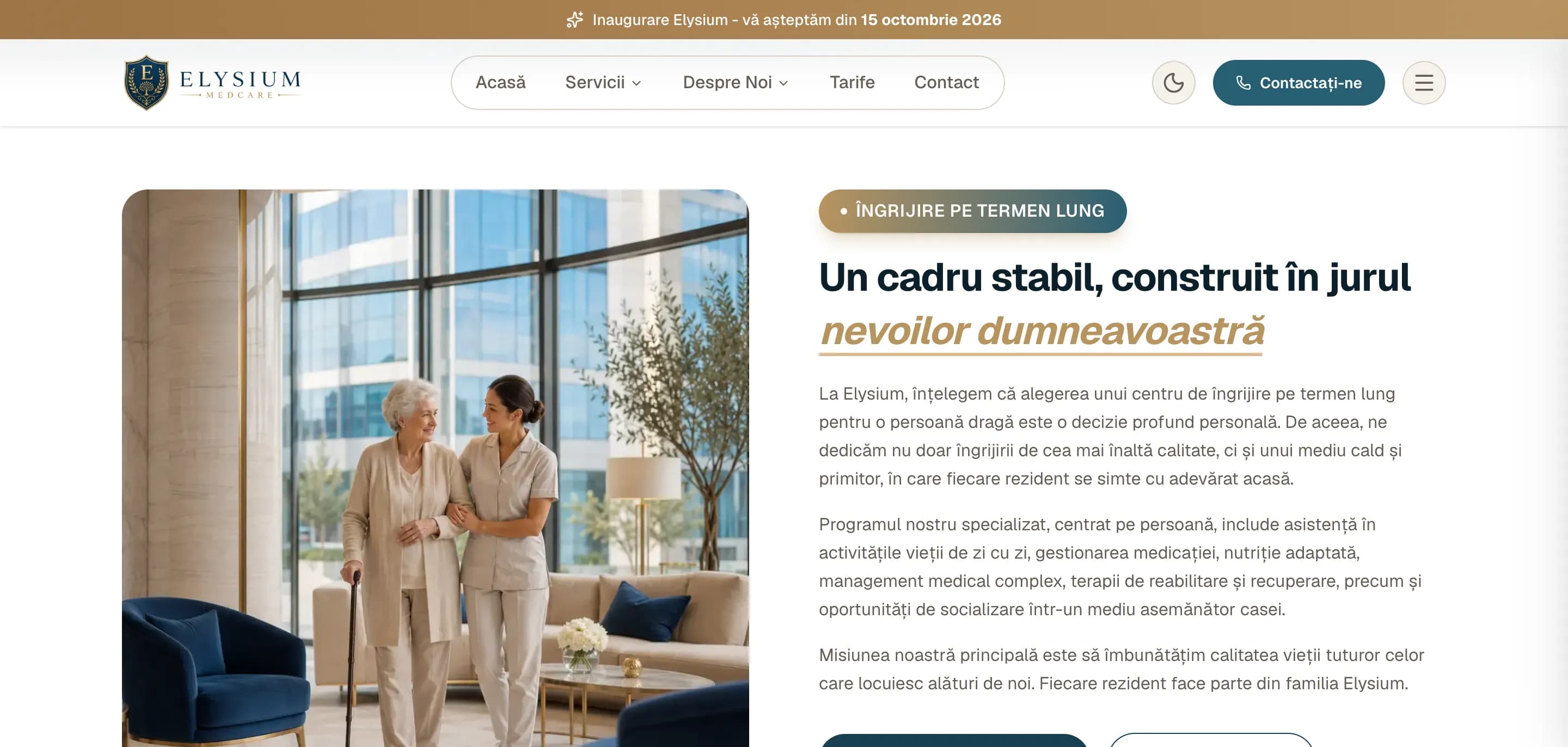Pagina serviciului de îngrijire pe termen lung